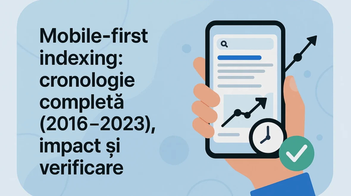 Mobile-first indexing: cronologie completă (2016–2023), impact și verificare
